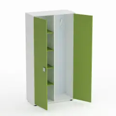 Mobile Spogliatoio Kubò Bianco, Ante Verde Kiwi