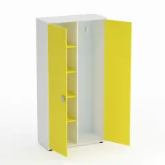 Mobile Spogliatoio Kubò Bianco, Ante Giallo - Conforme CAM