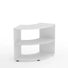Kubò School Cabinet White Corner H 75 cm. Shelves White - CAM Compliant