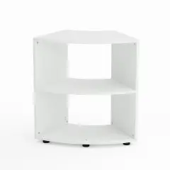 Kubò School Cabinet White Curved 60 Degrees H 75 cm. Shelves White - CAM Compliant