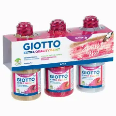 Giotto Glitter Children's Tempera Color 250 ml. Set 3 Colors