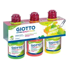 Tempera Giotto Fluo 250 ml. Set 3 Colori