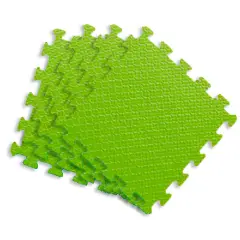 Maxi Puzzle Carpets for Children in Eva cm. 120x120 Set 4 Lime Green