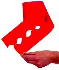 Bordo in Carta a Onde Rosso – Rotolo 15 m x 5,7 cm