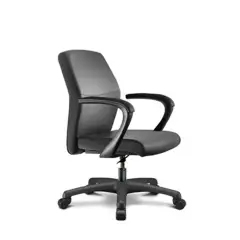 Elegance Armchair With Armrests - Black Fabric