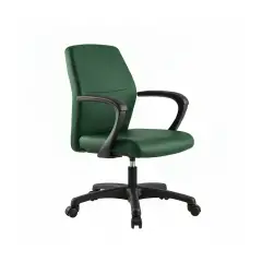 Poltrona Elegance con Braccioli – Tessuto Verde Ergonomica per Ufficio