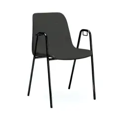 Poltroncina Kastilene Con Braccioli Misura 6 Nero Per Ambienti Scolastici - Conforme CAM