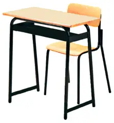 Single-seat bench 900 Undertop In Sheet Metal H 71 Cm For School Environments. - CAM Compliant.