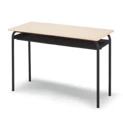 Two-seater bench 900 With Sheet Metal Undertop H 64 cm For School Environments. - CAM Compliant