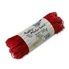 Raffia Vegetale Rosso – Matassina 50 gr
