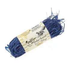 Raffia Vegetale Blu – Matassina 50 gr