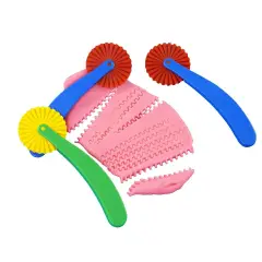 Set 3 Rotelle Cutter per Plastilina Taglio Zig-Zag