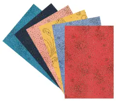 Carta Seta con Rilievi Fiori - 50x70 cm - Confezione 10 Fogli Assortiti