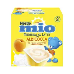 Merenda al Latte Albicocca Nestlé Mio 4x100g – Snack Nutriente per Bambini