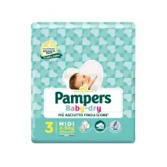 Pampers Baby-Dry Flash Diapers - Size 3 - 4-9 Kg - 20 Pieces