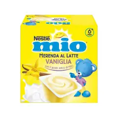 Nestlé Mio Merenda Latte e Vaniglia 4x100g – Merenda Cremosa per Bambini dai 6 Mesi