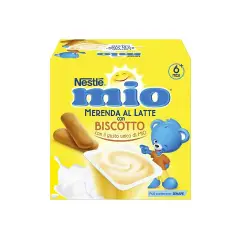 Nestlé Mio Merenda Latte e Biscotto 4x100g – Merenda Nutriente per Bambini*