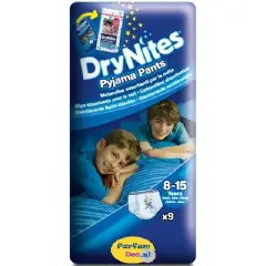 Drynites Panties 8-15a Boy 27-57 Kg 9 Pieces