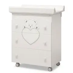 LULU' 3 DRAWER WHITE ERBESI CHANGING TABLE BATH