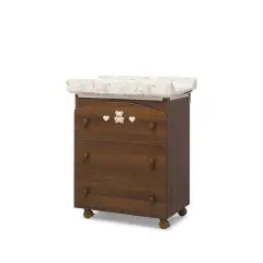 TIPPY JOLIE CHANGING TABLE BATH 3 DRAWERS WALNUT