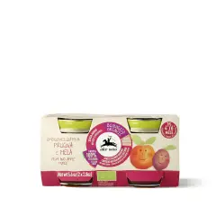 Alce Nero Homogenized Fruit gr.80x2 Plum and Apple