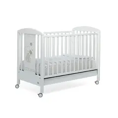 Dolcecuore White Cot, With Adjustable Sideboard