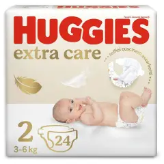 Huggies Extra Care Diapers - Size 2 - 3-6 Kg - 24 Pieces