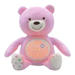 Chicco First Dream Baby Bear Pink Projector Puppet with Night Light
