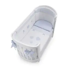 Ariel Completo Letto Sfilabile 3 Pezzi Azzurro – Piumone, Paracolpi e Cuscino