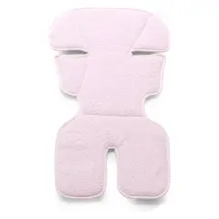 Pink Double Face Stroller Mattress in Embroidered Terrycloth