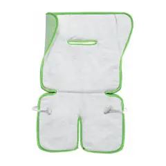 Double Face Lime Stroller Mattress in Embroidered Terrycloth