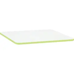 Rectangular Table Top 115x65 White with Lime Edge