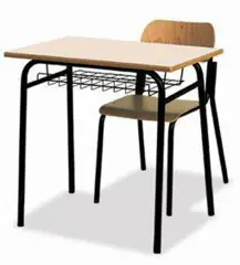 Single Seat Desk 600 - Under Top In Grid H 71 Cm. For School Environments - CAM Compliant