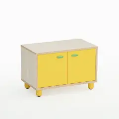 Mobile Nursery School Easy Line with Doors Height cm. 49 Yellow - CAM Compliant