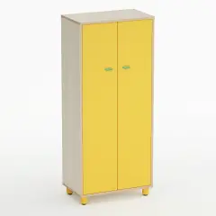Mobile Nursery School Easy Line with Doors Height cm. 155 Yellow - CAM Compliant