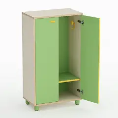 Mobile Nursery School Easy Line Locker Room with Doors Green- CAM Compliant