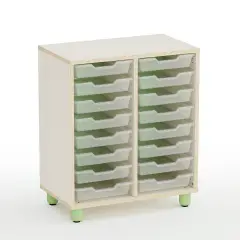 Mobile Nursery School Easy Line 16 Drawers - CAM Compliant