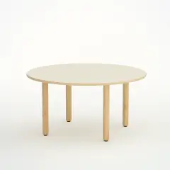 Tavolo Circolare Onda cm. 120 Misura 3 Magnolia per Scuola Primaria - Conforme CAM