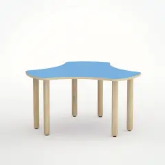 Esatondo Wave Table H 46 Cm - Size 1 - Blue Horizon For Nursery School - CAM Compliant