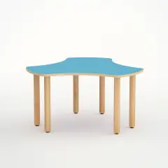 Esatondo Wave Table H 52 Cm - Size 2 - Blue Horizon For Kindergarten - CAM Compliant