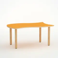Wave Table Verso H 55 Cm - Size 3 - Orange For Primary School - CAM Compliant