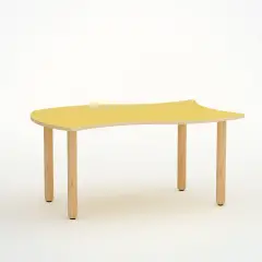 Wave Table Verso H 52 Cm - Size 2 - Yellow For Preschool - CAM Compliant