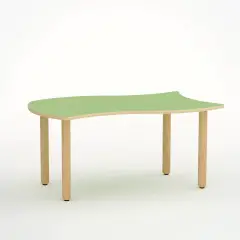 Wave Reverso Table H 46 Cm - Size 1 - Green For Nurseries - CAM Compliant