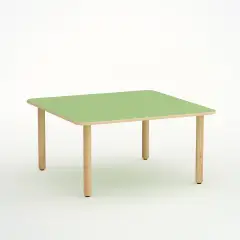 Square Shape Table H 46 Cm - Size 1 - Green For Nurseries - CAM Compliant