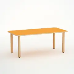 Table Rectangular Shape H 52 Cm - Size 2 - Orange For Preschool - CAM Compliant