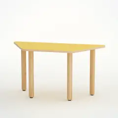 Kindergarten Table Trapezoid Shape Size 2 Yellow