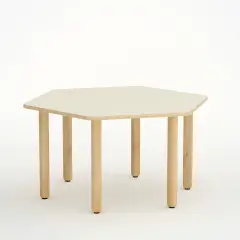 Hexagonal Table Shape Measure 2 Magnolia For Preschool - CAM Compliant