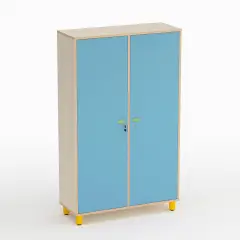 Wave Nursery School Cabinet with 2 Doors Height 174 cm. Blue Horizon - CAM Compliant