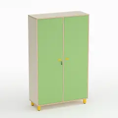 Wave Nursery School Cabinet with 2 Doors Height 174 cm. Green - CAM Compliant