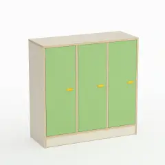 Childhood School Locker Cabinet Shape with Doors Green - CAM Compliant